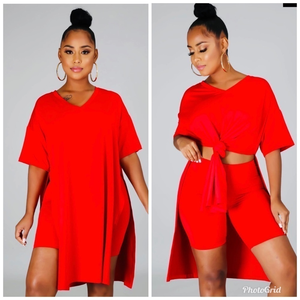 Red Short Set - Picture 1 of 1